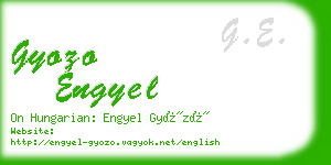 gyozo engyel business card